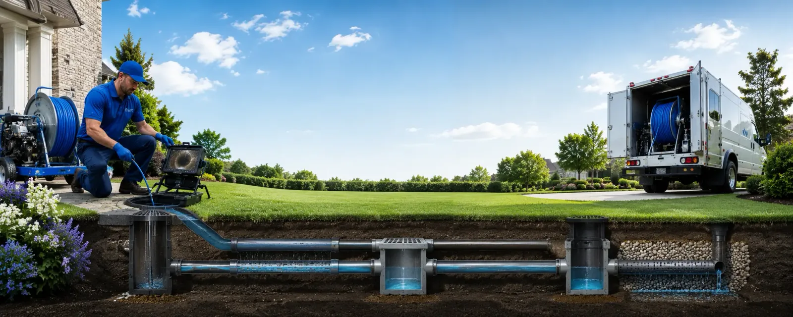 Outdoor drain cleaning information for Hollandale, WI